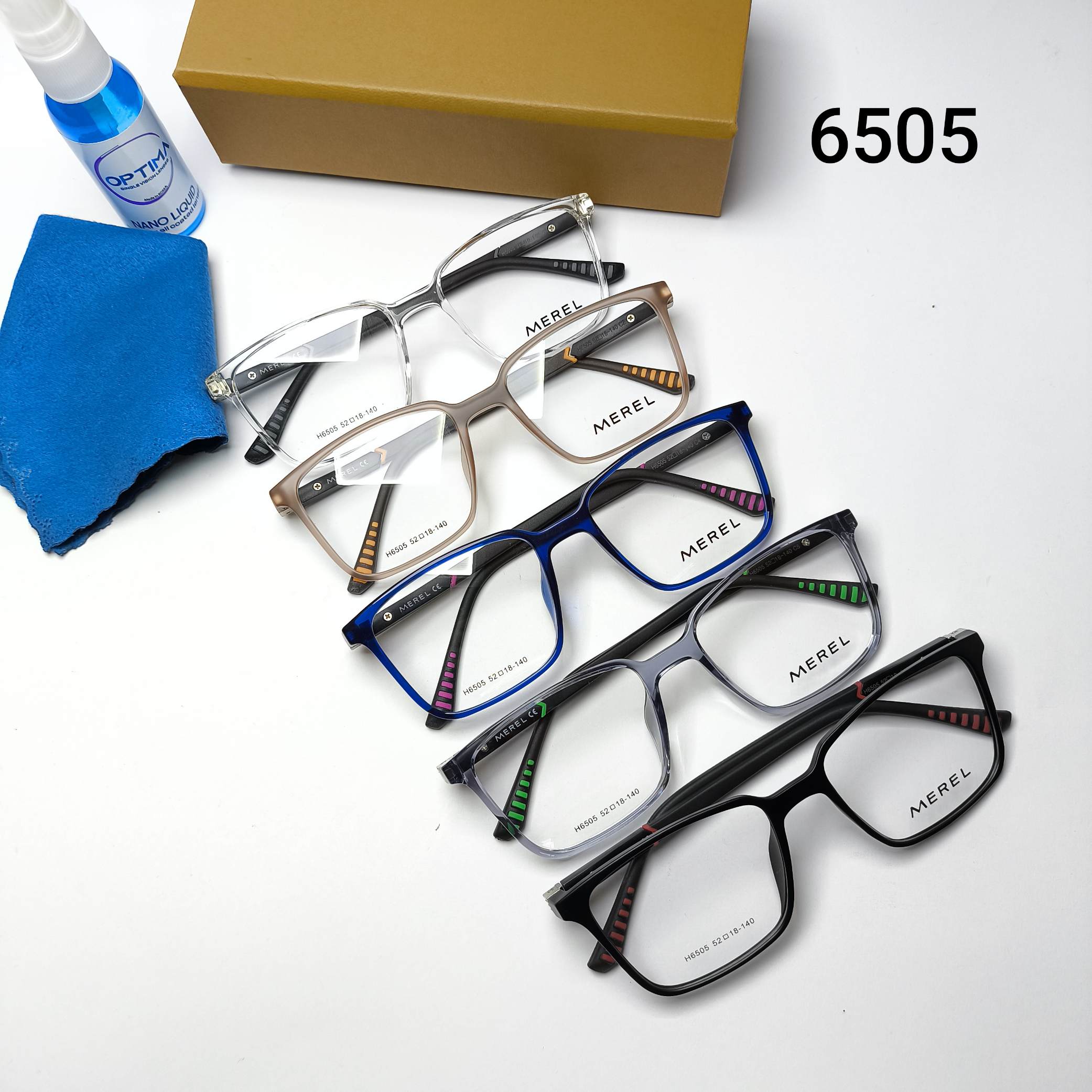 عینک طبی مردانه کائوچو tr90 پایه 180 مرل Merel مدل 6505