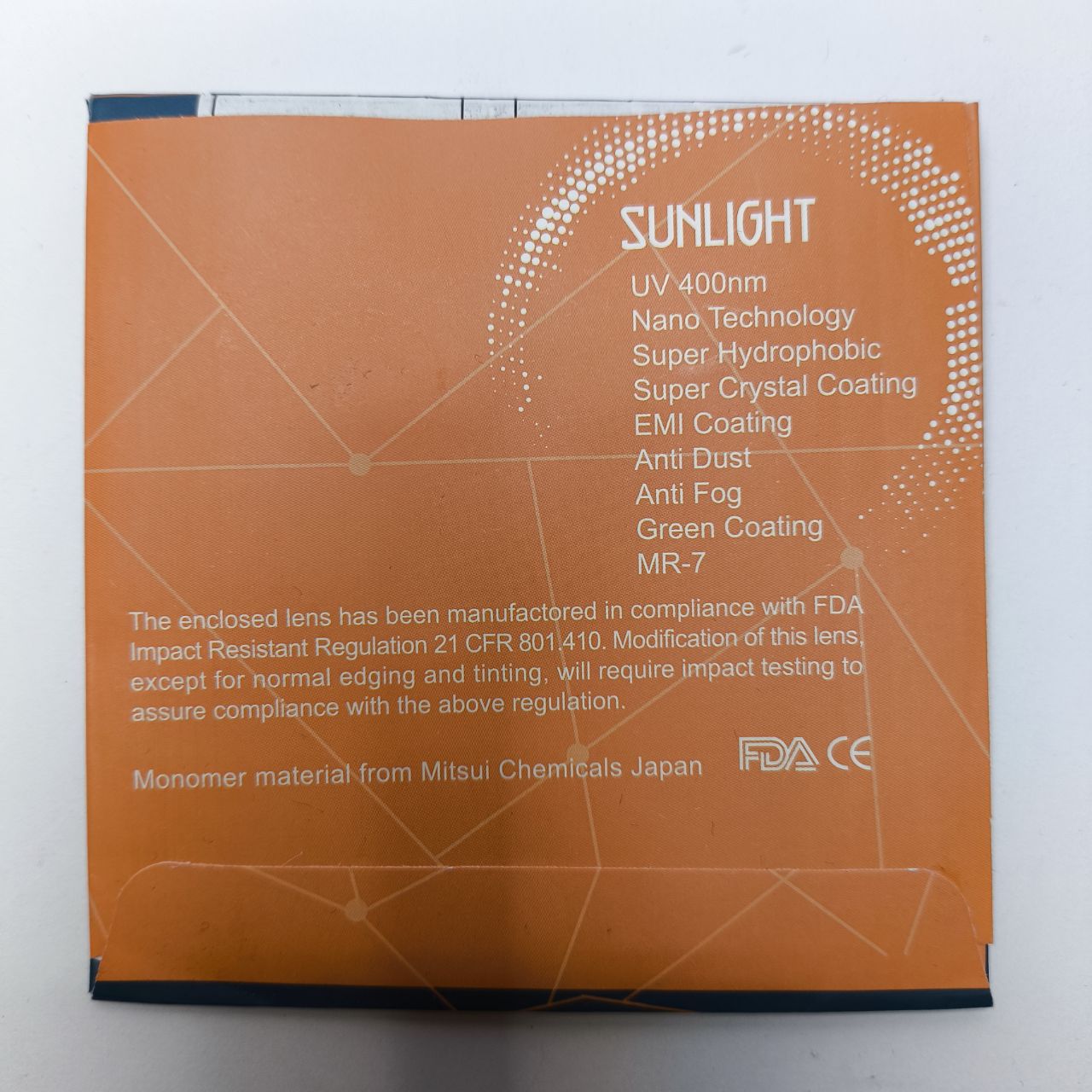 عدسی عینک فشرده آسفریک 1.67 سان لایت Sunlight